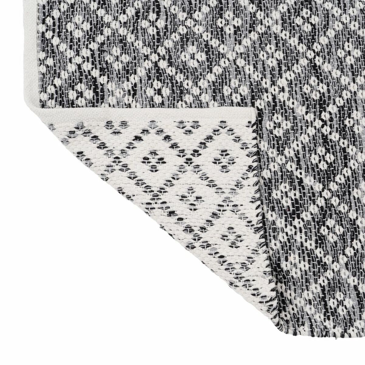 Tappeto Bianco Grigio 70 % cotone 30 % Poliestere 120 x 180 cm