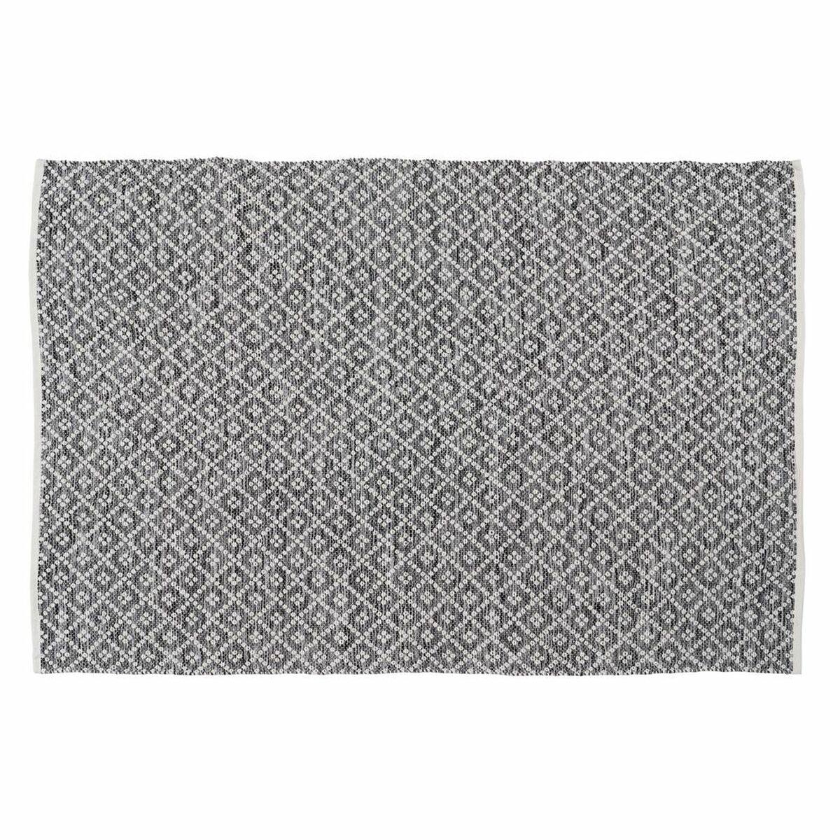 Tappeto Bianco Grigio 70 % cotone 30 % Poliestere 160 x 230 cm