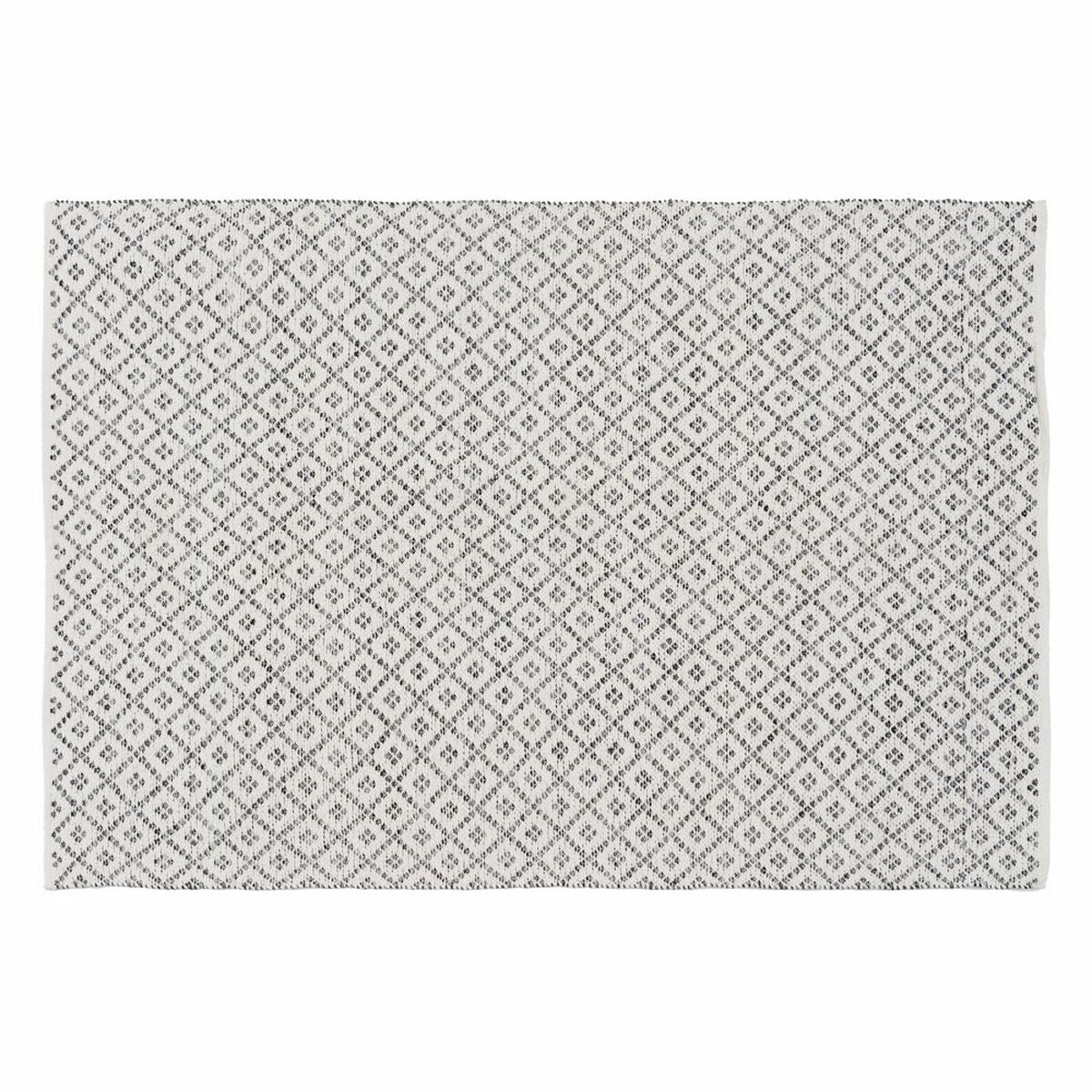 Tappeto Bianco Grigio 70 % cotone 30 % Poliestere 160 x 230 cm