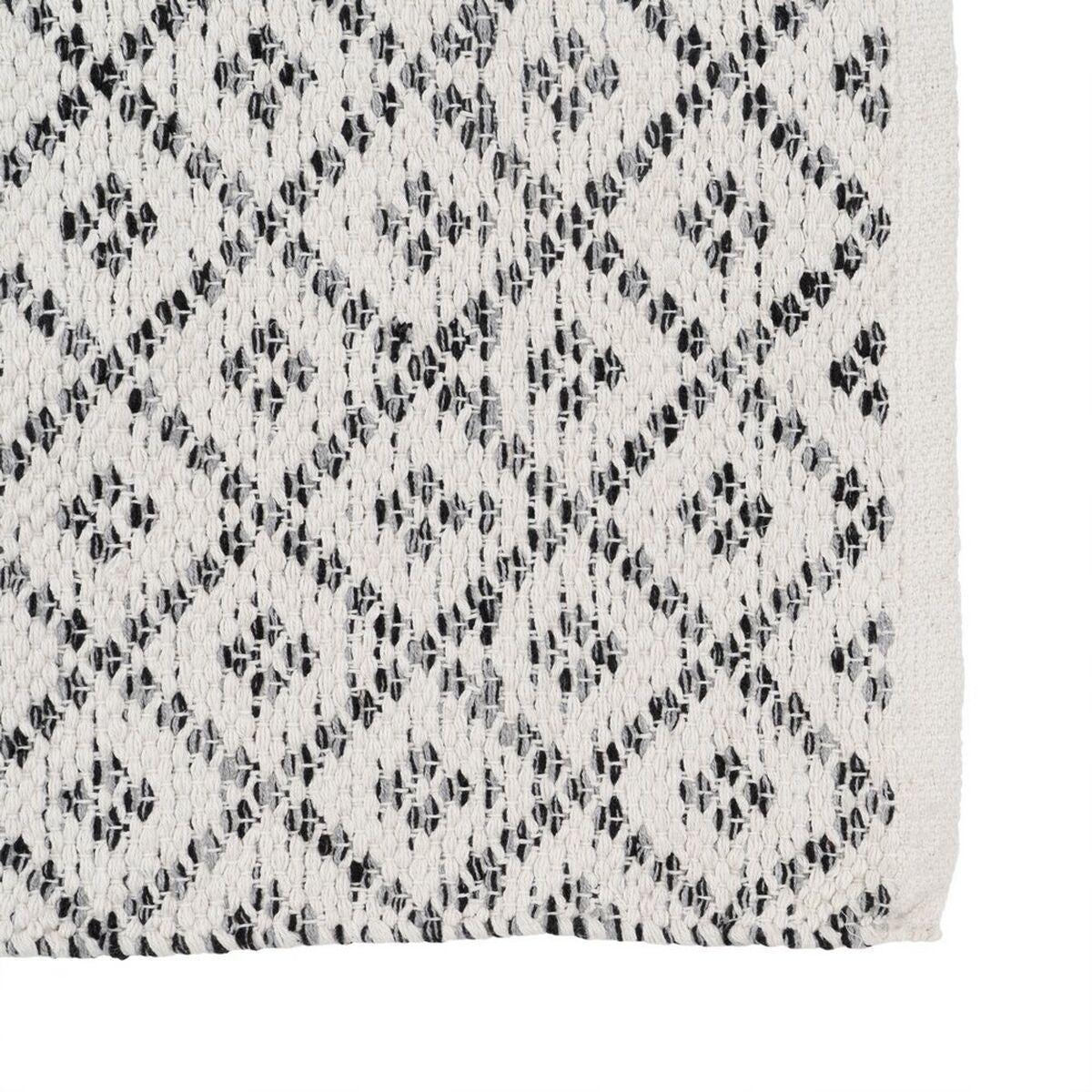 Tappeto Bianco Grigio 70 % cotone 30 % Poliestere 160 x 230 cm
