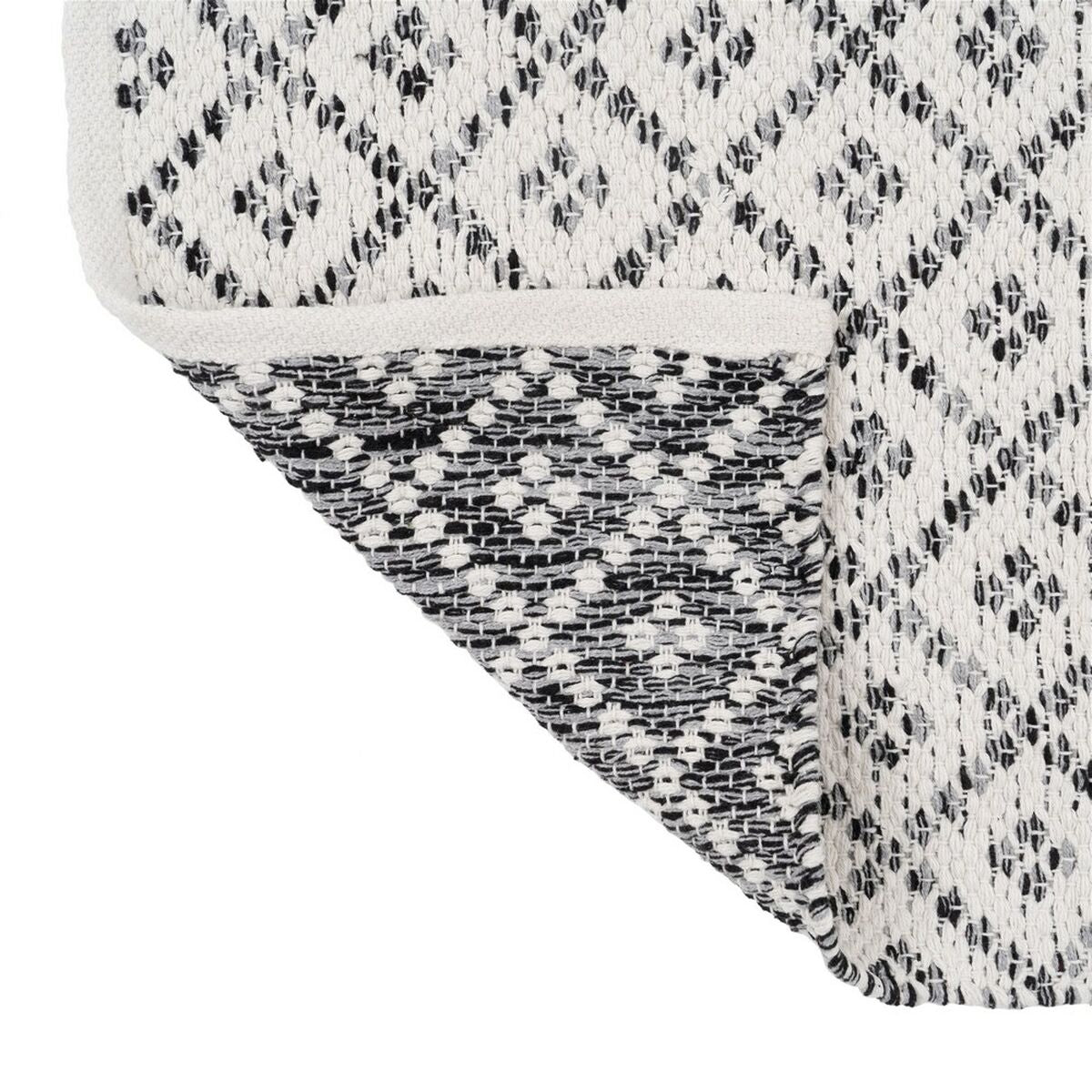 Tappeto Bianco Grigio 70 % cotone 30 % Poliestere 160 x 230 cm