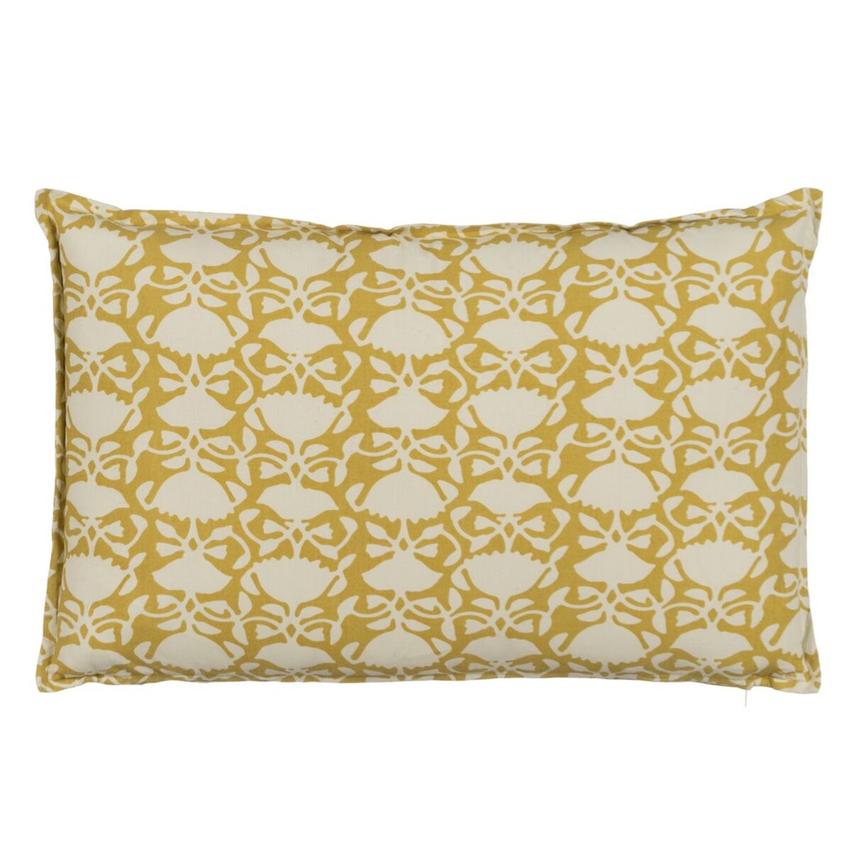 Cuscino Cotone Beige Senape 60 x 40 cm