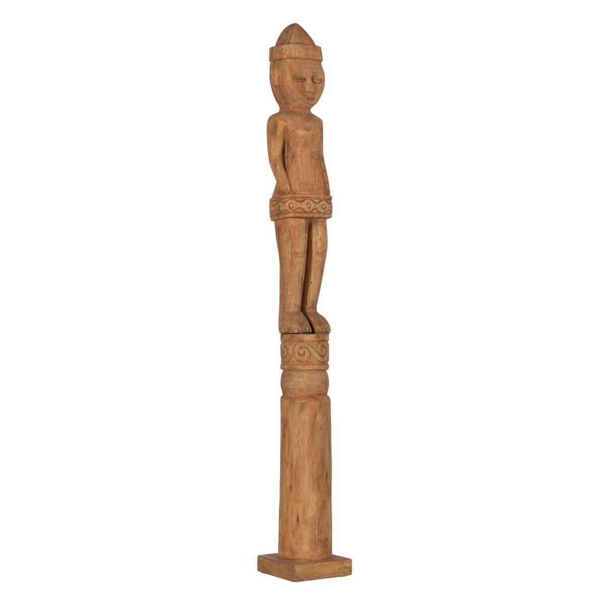Statua Decorativa Naturale Africano 14 x 14 x 113 cm