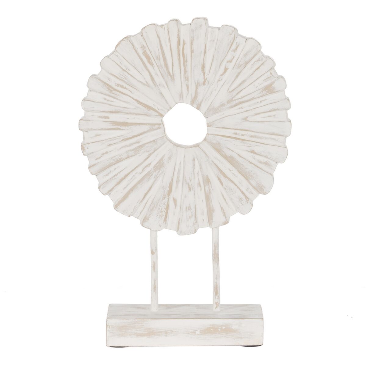 Scultura Bianco Beige Anello 25,5 x 9,5 x 37 cm