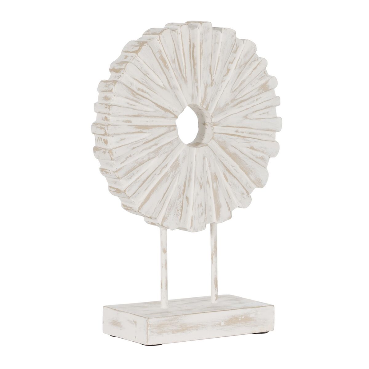 Scultura Bianco Beige Anello 25,5 x 9,5 x 37 cm