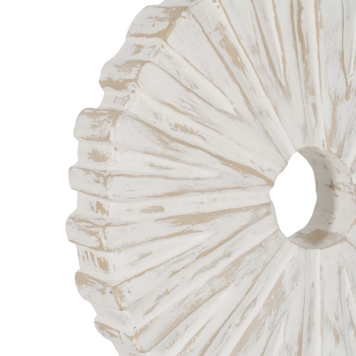Scultura Bianco Beige Anello 25,5 x 9,5 x 37 cm