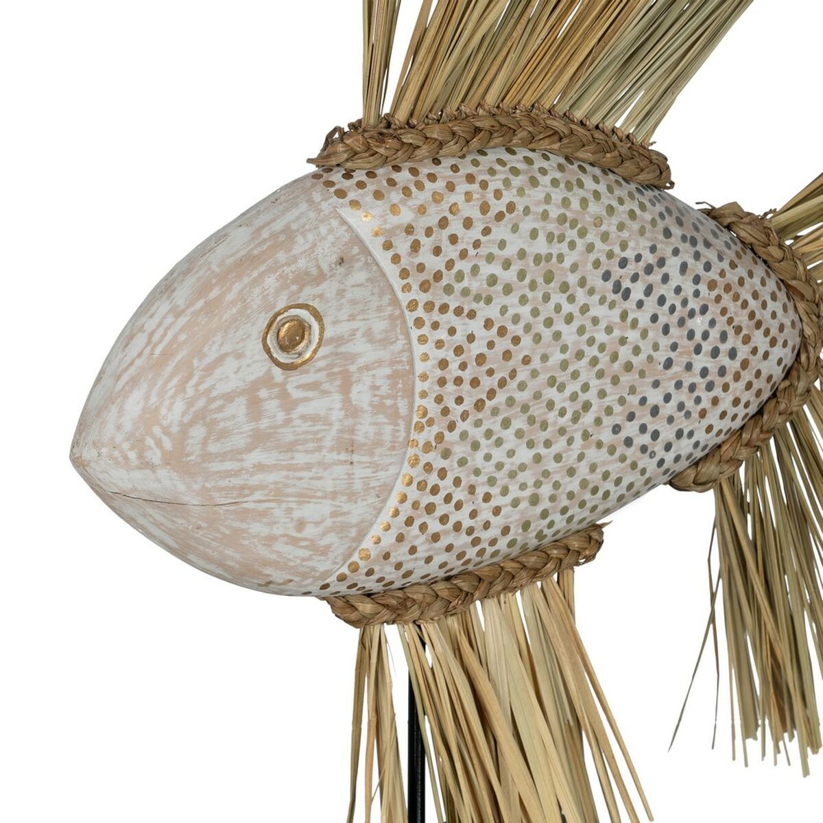 Statua Decorativa Bianco Marrone Naturale Pesce 57 x 12 x 60 cm