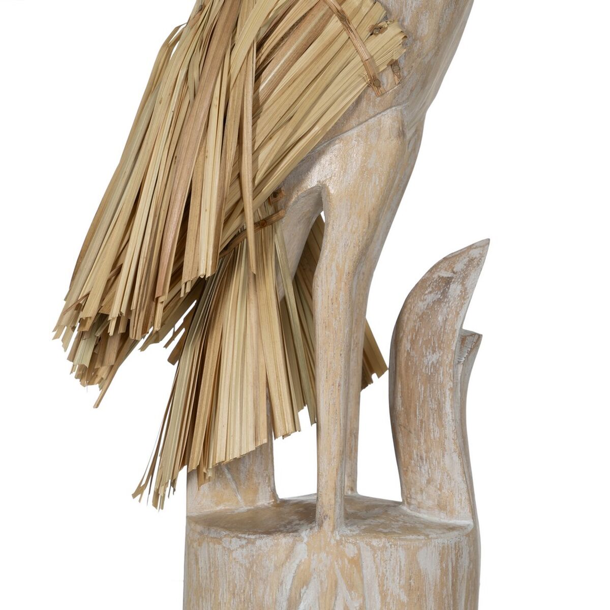 Statua Decorativa Bianco Naturale Airone 20 x 10 x 62 cm