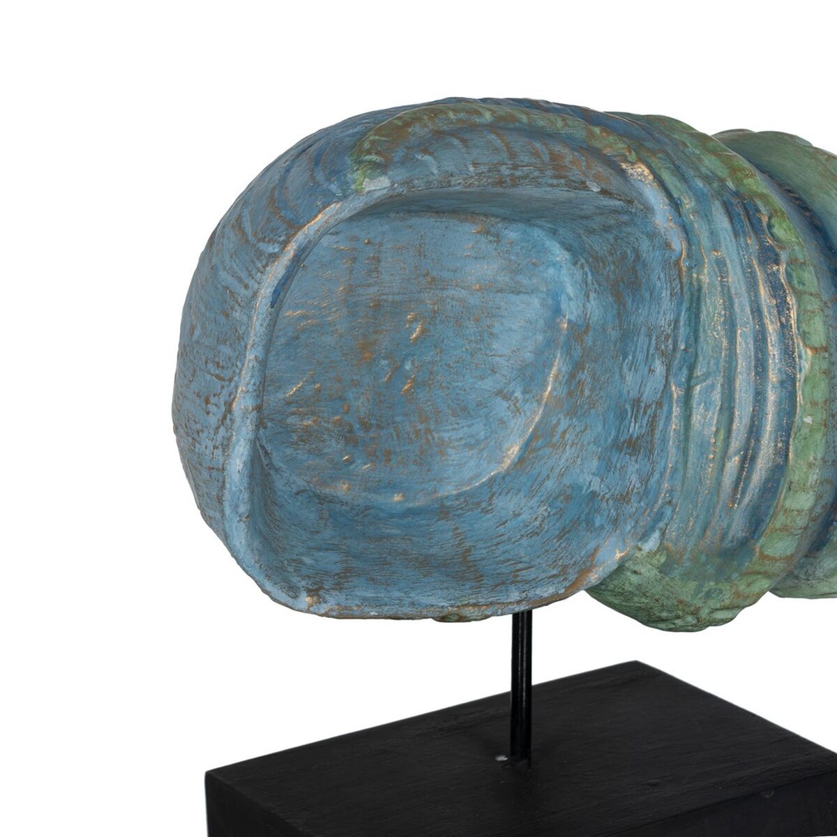 Statua Decorativa Azzurro Marrone Verde Conchiglia 38 x 20 x 33 cm
