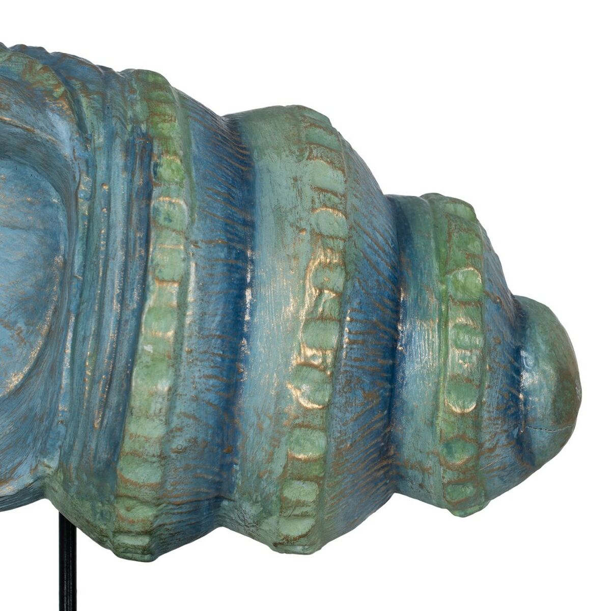 Statua Decorativa Azzurro Marrone Verde Conchiglia 38 x 20 x 33 cm