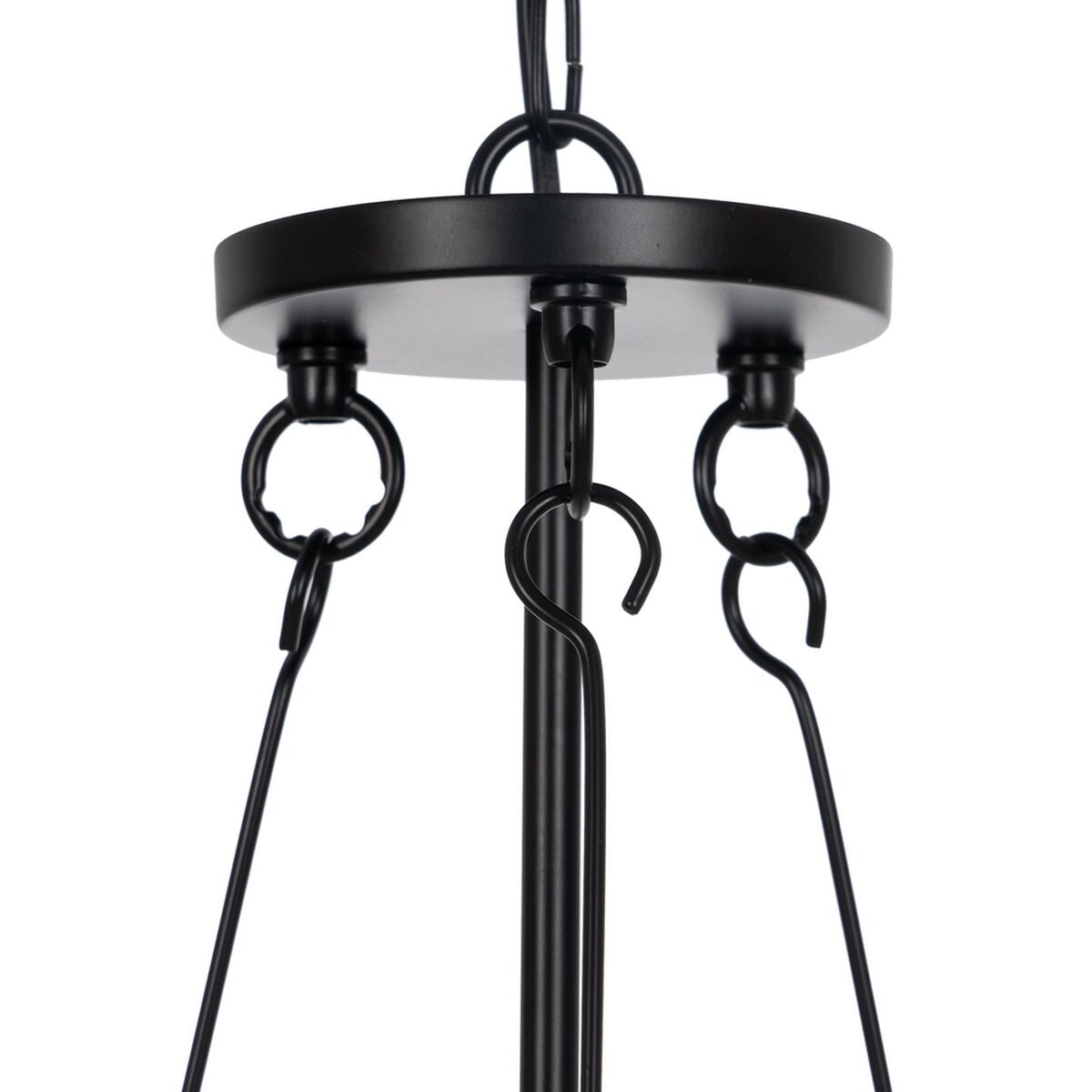 Lampadario Nero Cristallo Ferro 220-240 V 35 x 35 x 72 cm