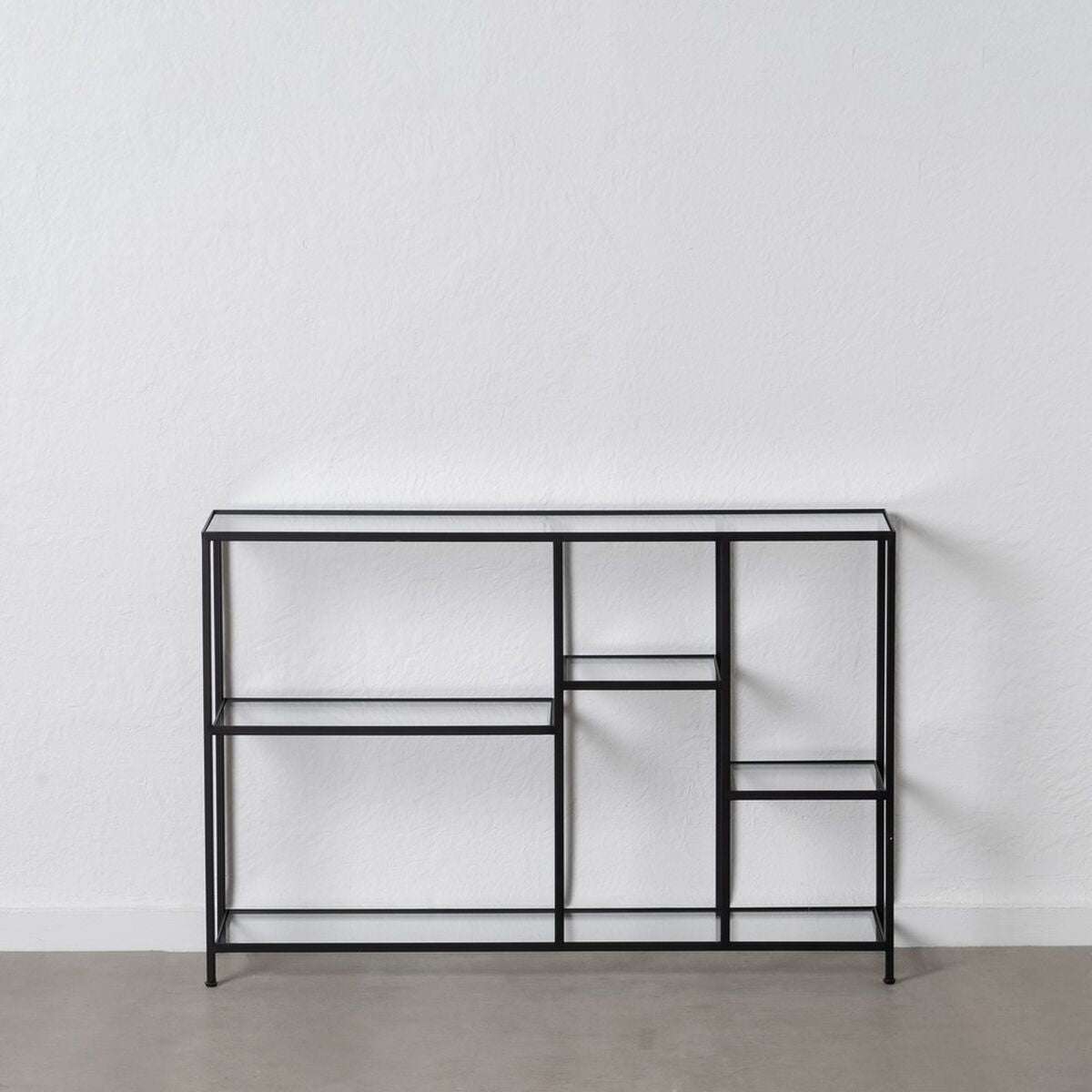 Scaffale Nero Cristallo Ferro 110 x 26 x 74 cm