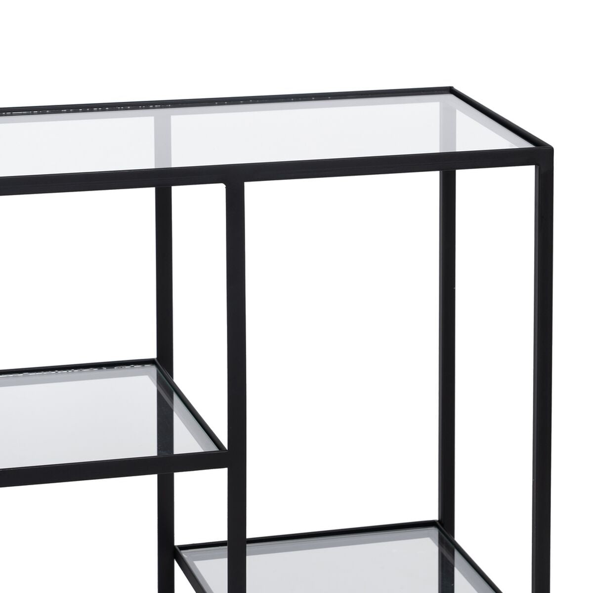 Scaffale Nero Cristallo Ferro 110 x 26 x 74 cm