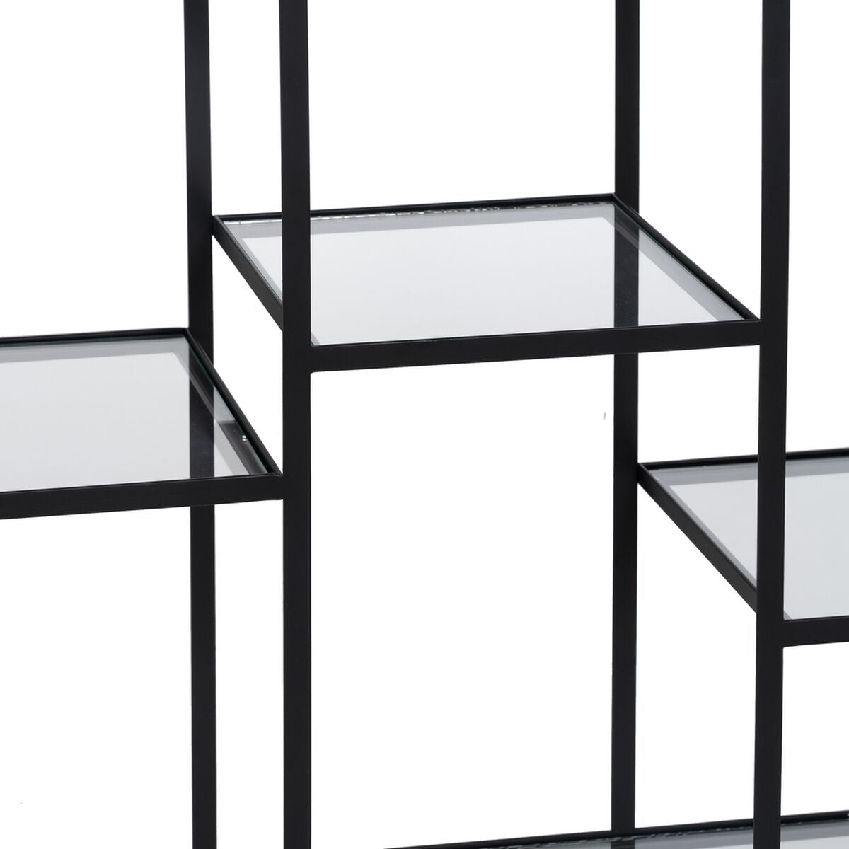 Scaffale Nero Cristallo Ferro 110 x 26 x 74 cm