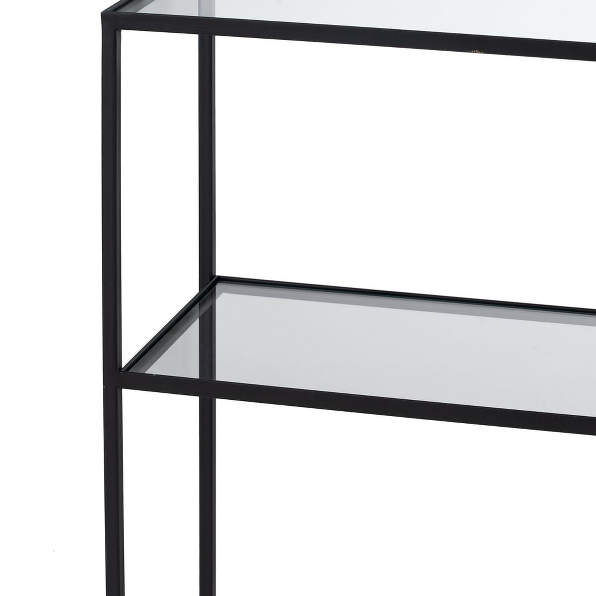 Scaffale Nero Cristallo Ferro 110 x 26 x 74 cm