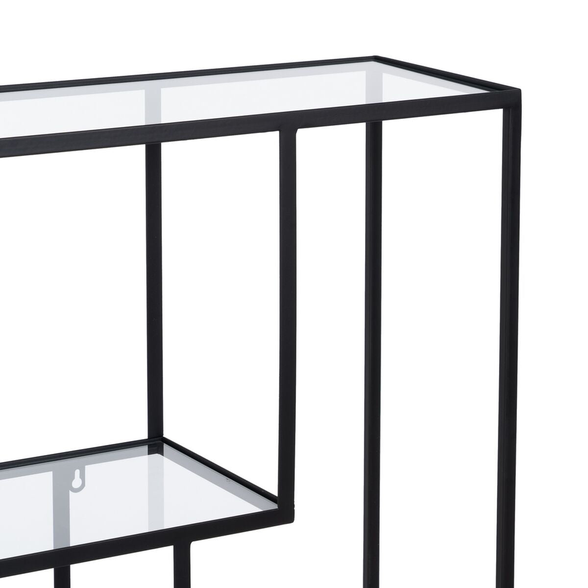 Scaffale Nero Cristallo Ferro 65 x 25 x 110 cm