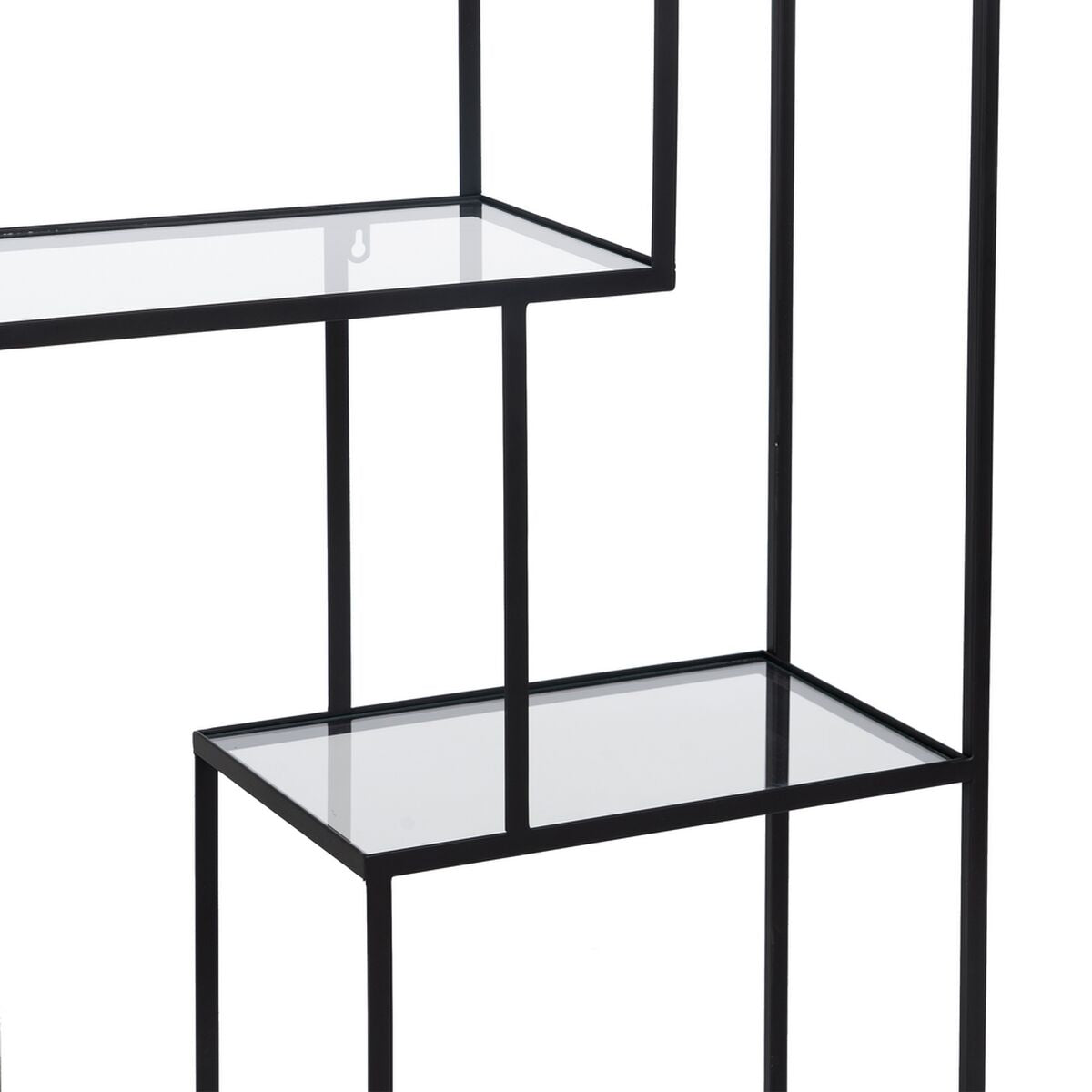 Scaffale Nero Cristallo Ferro 65 x 25 x 110 cm