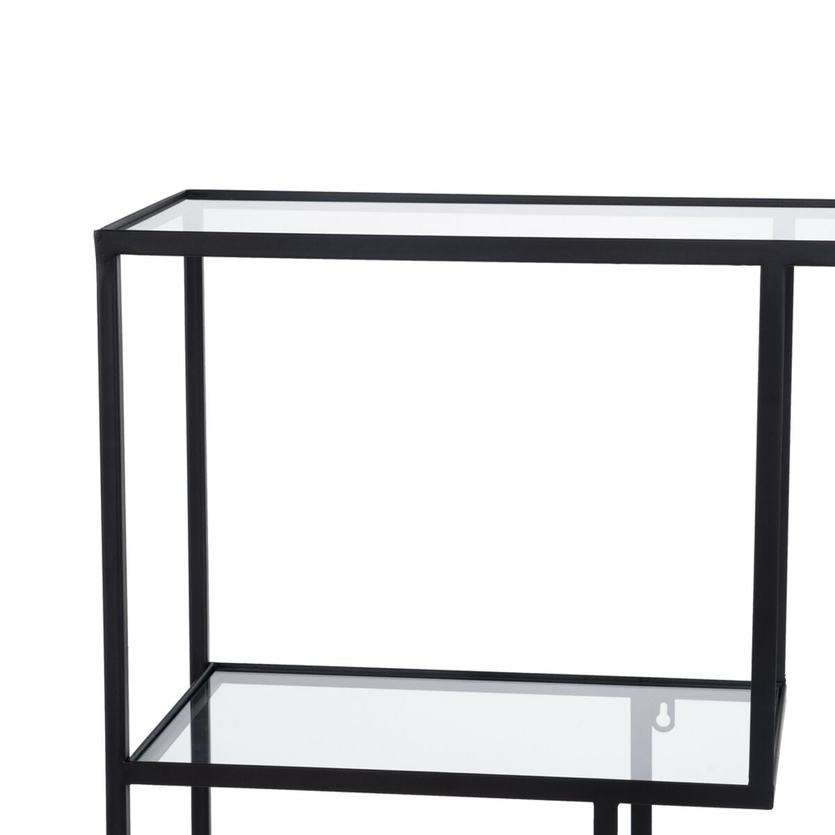 Scaffale Nero Cristallo Ferro 65 x 25 x 110 cm