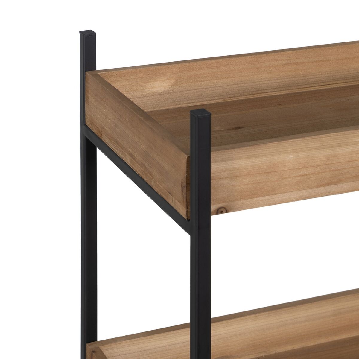 Scaffale Marrone Nero Legno Ferro 85 x 26 x 130 cm