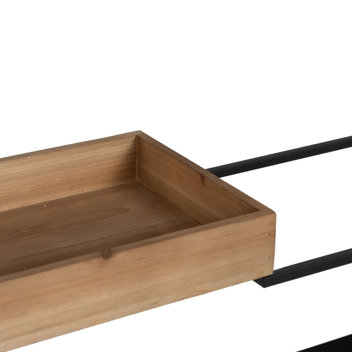 Scaffale Marrone Nero Legno Ferro 85 x 26 x 130 cm
