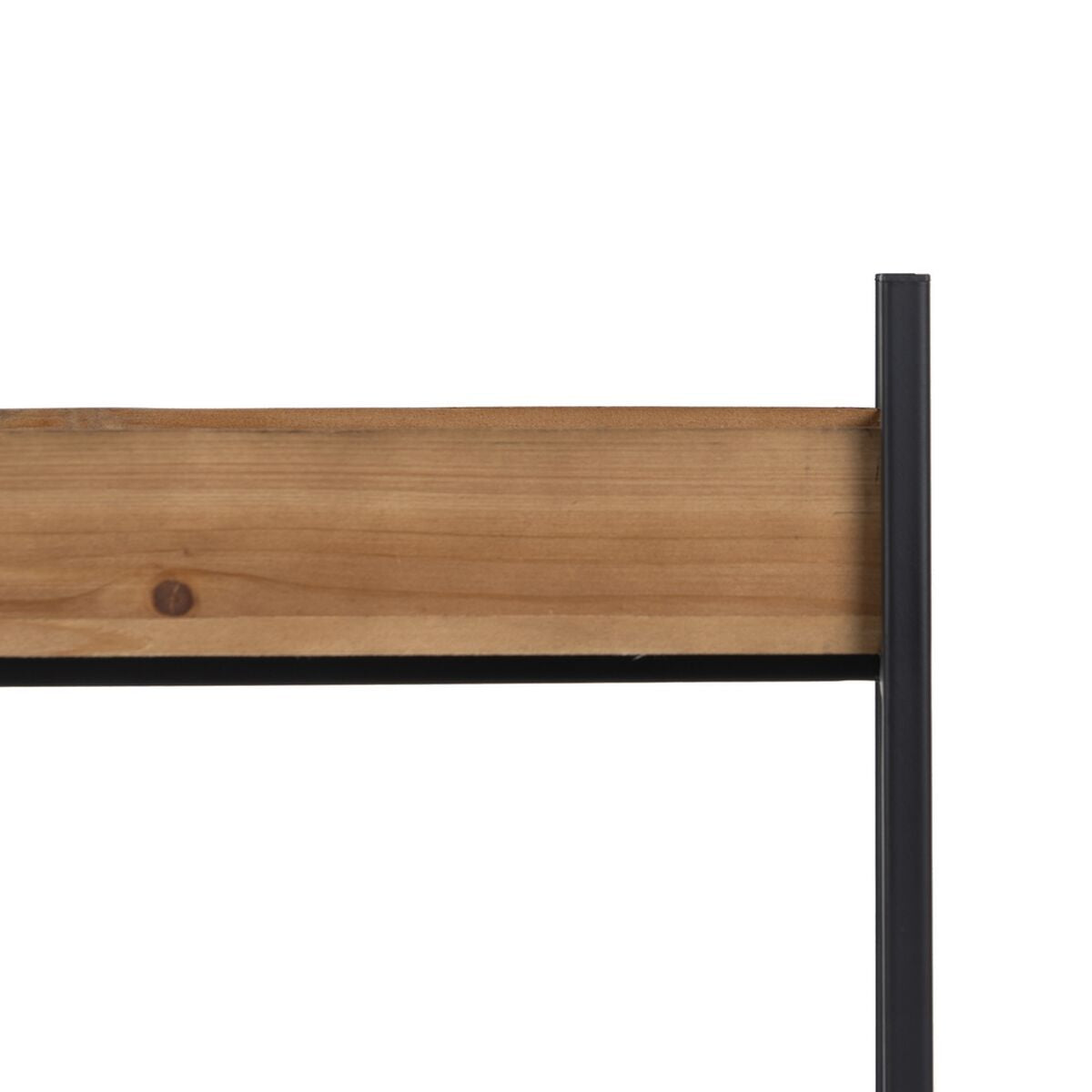 Scaffale Marrone Nero Legno Ferro 85 x 26 x 130 cm