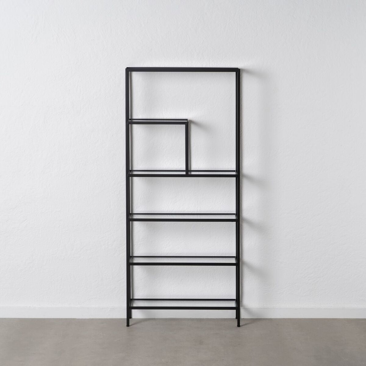 Scaffale Nero Cristallo Ferro 70 x 23 x 161 cm