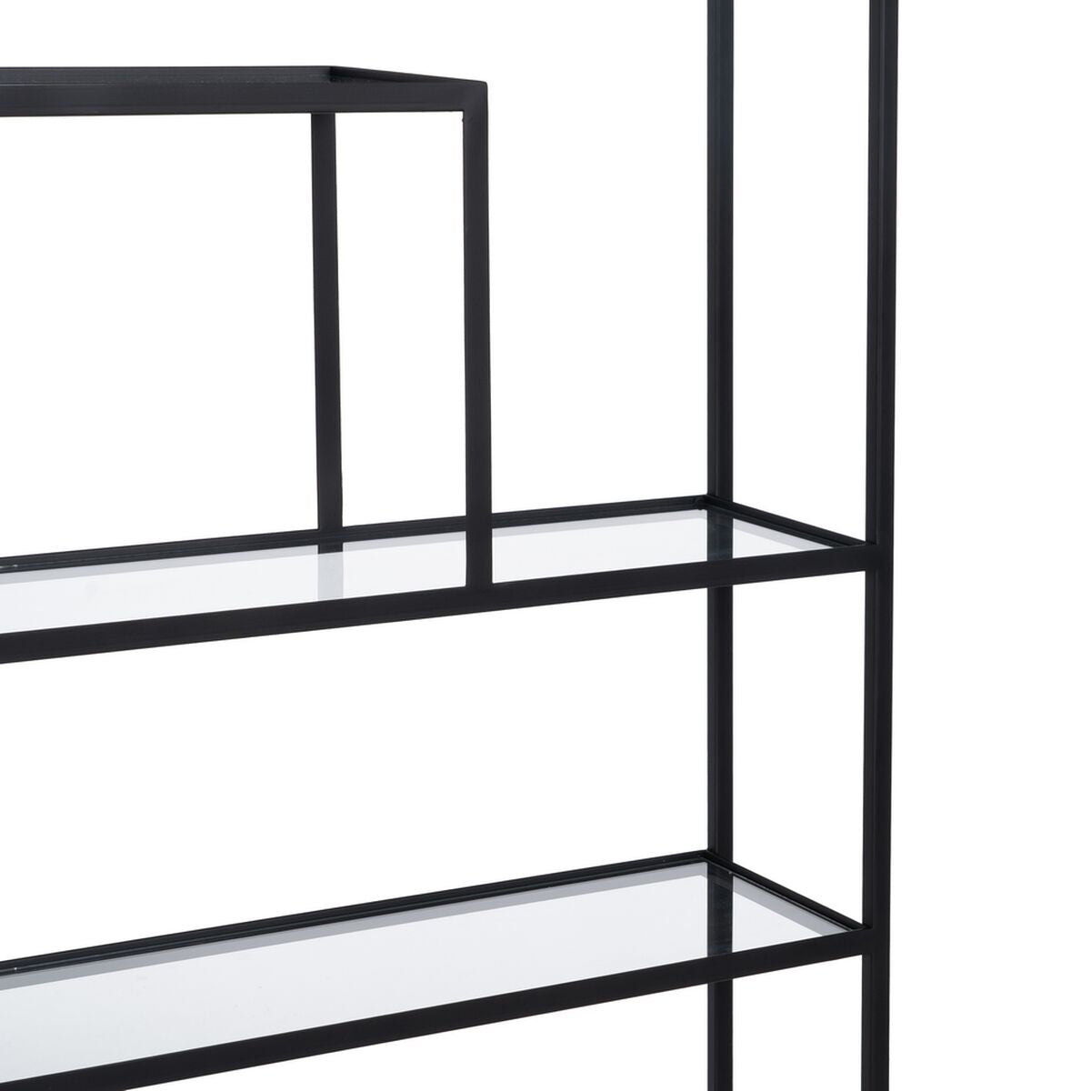 Scaffale Nero Cristallo Ferro 70 x 23 x 161 cm