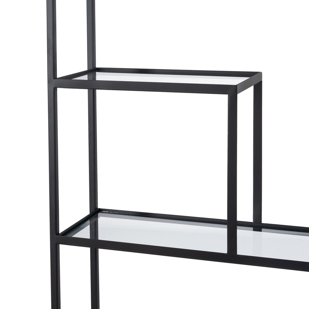 Scaffale Nero Cristallo Ferro 70 x 23 x 161 cm