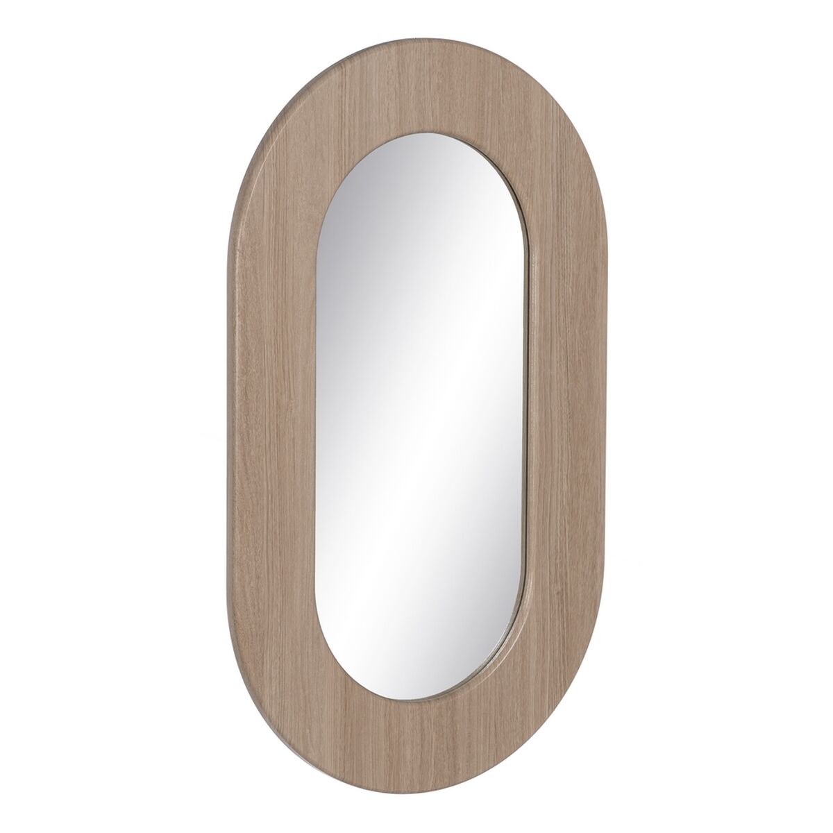 Specchio da parete Naturale Cristallo Legno MDF 50 x 2,2 x 85 cm