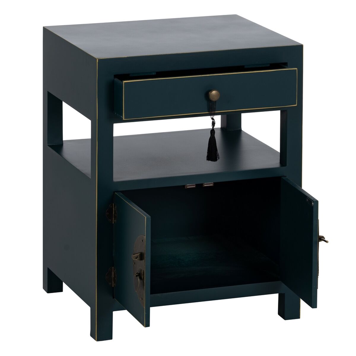 Comodino ORIENTE Azzurro Legno MDF 50 x 40 x 66 cm