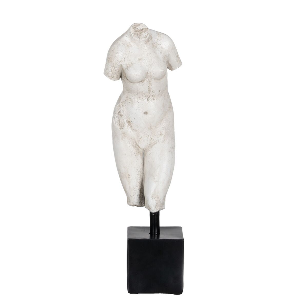 Scultura Busto Bianco Nero 14 x 11 x 43 cm