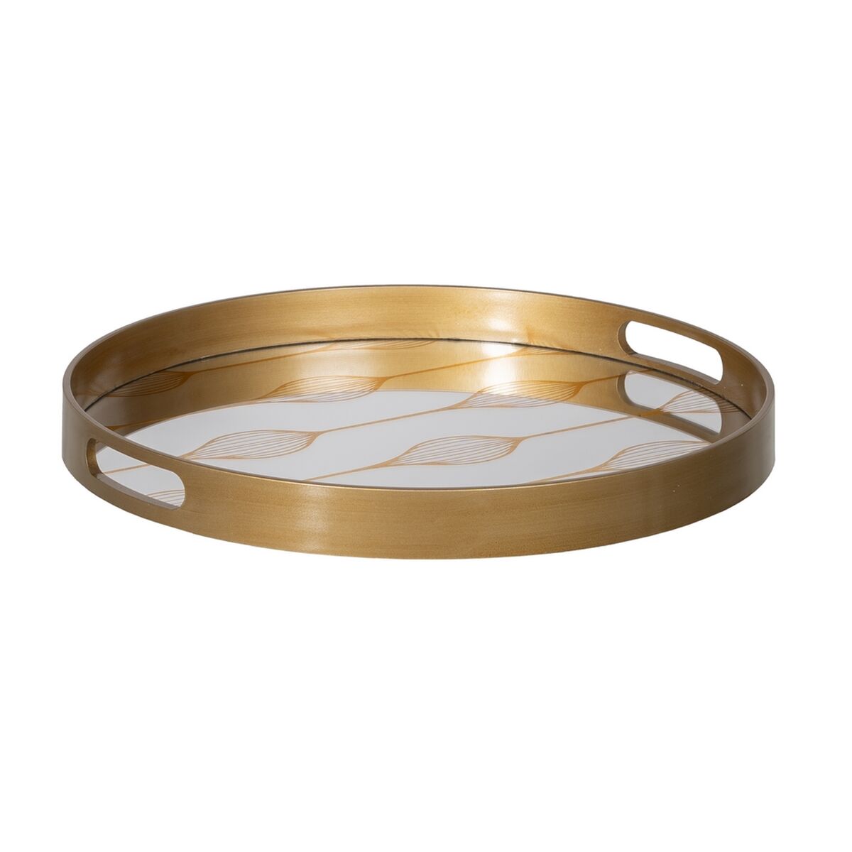 Vassoio per aperitivi Dorato PVC Cristallo 42 x 42 x 4,2 cm (2 Unità)