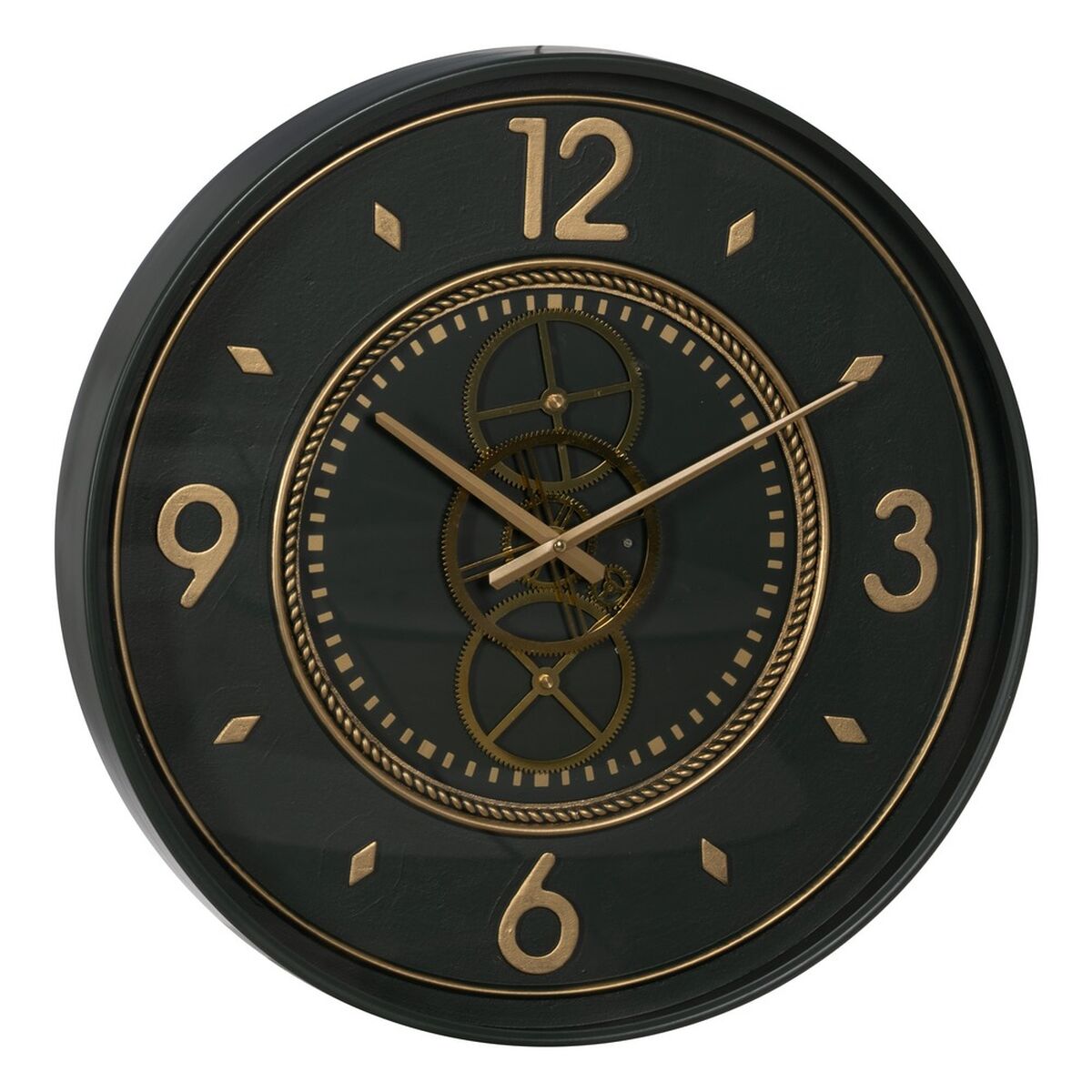 Orologio da Parete Verde Dorato Ferro 55 x 8,5 x 55 cm