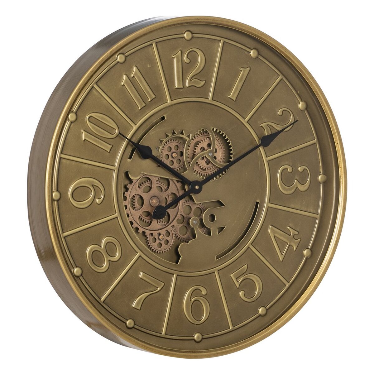 Orologio da Parete Dorato Ferro 60 x 8 x 60 cm