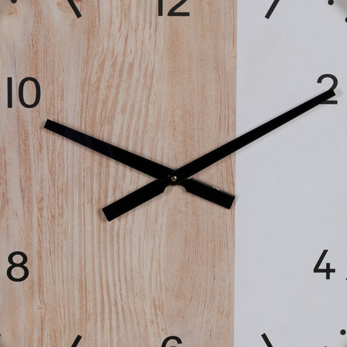Orologio da Parete Bianco Naturale Legno 60 x 60 x 5,5 cm