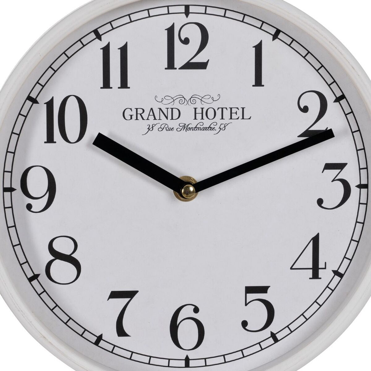 Orologio da Parete Bianco Legno Cristallo 22 x 22 x 4,5 cm