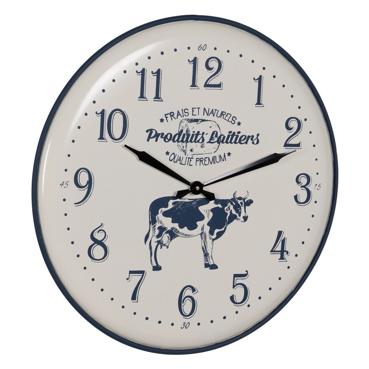 Orologio da Parete Nero Crema Ferro 62 x 62 x 6,5 cm