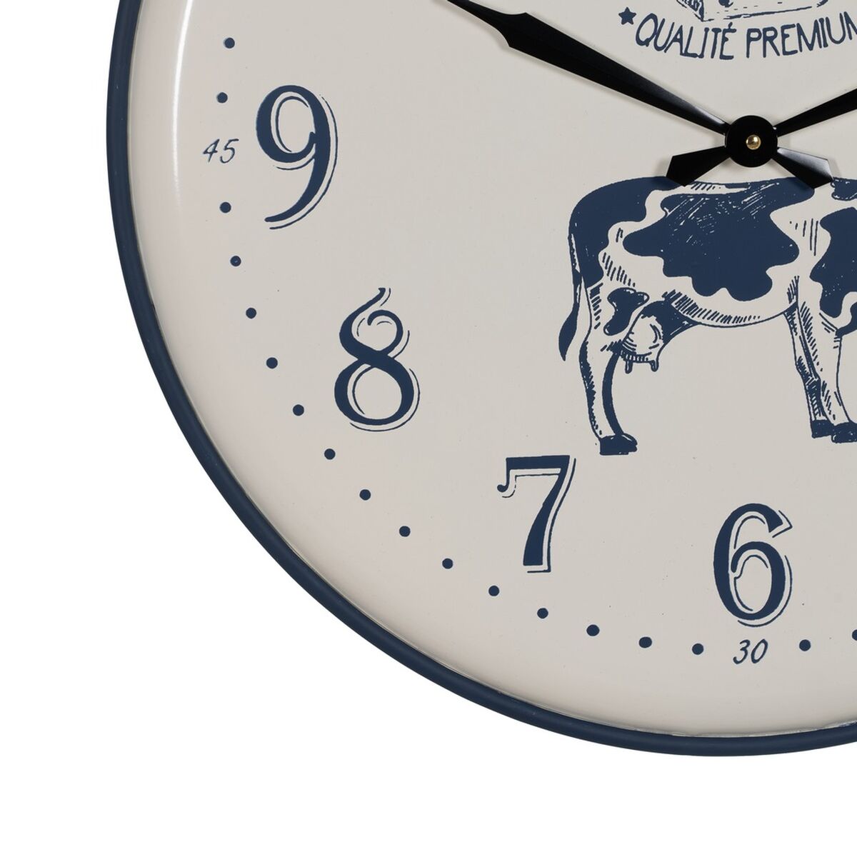 Orologio da Parete Nero Crema Ferro 62 x 62 x 6,5 cm