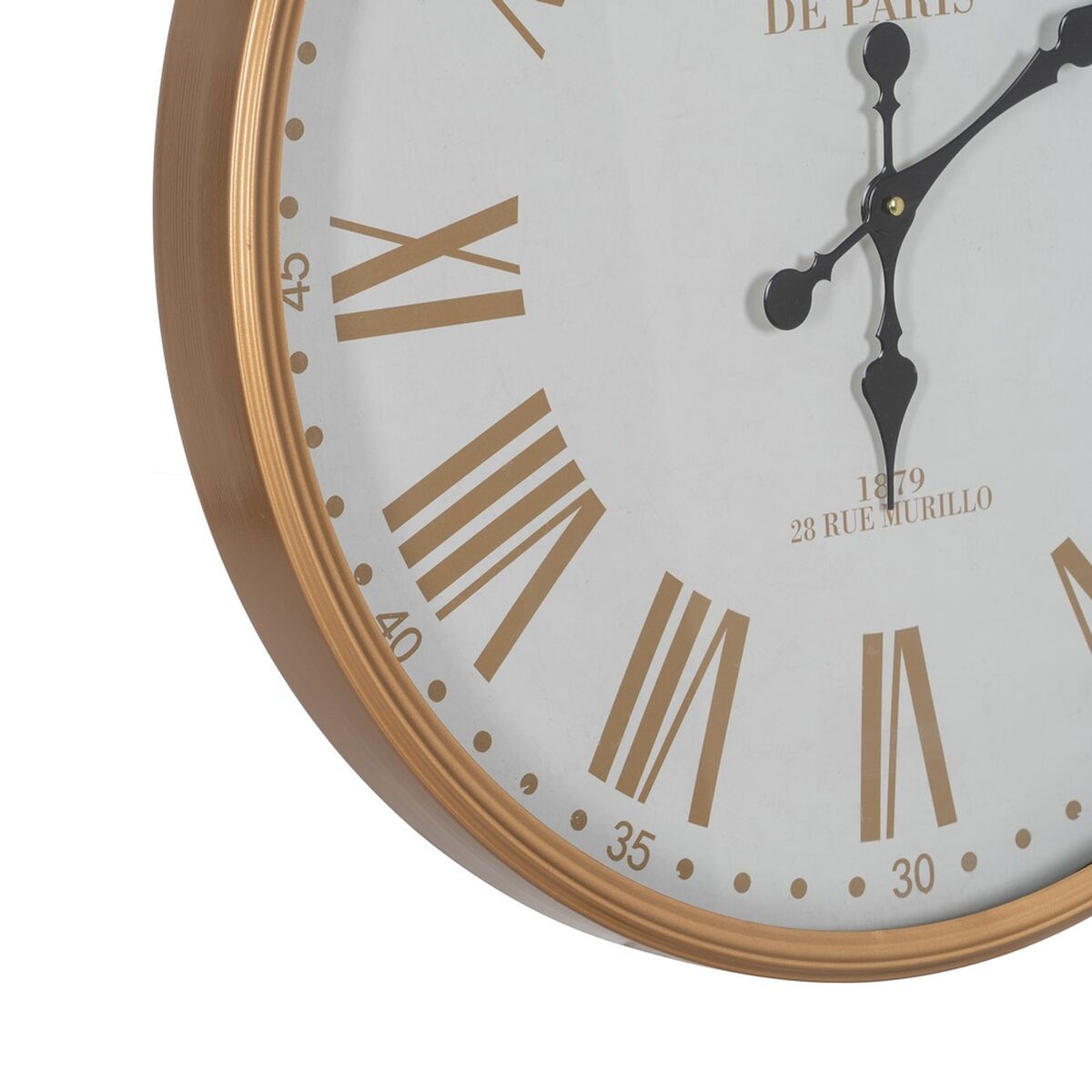 Orologio da Parete Bianco Naturale Ferro 60 x 60 x 6 cm