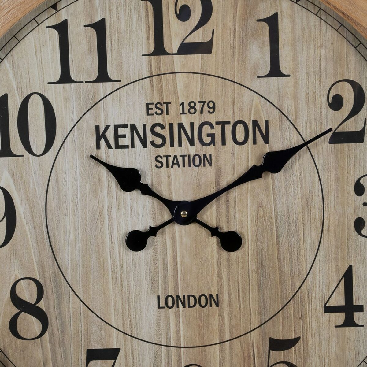 Orologio da Parete Naturale Legno Cristallo 60 x 60 x 6,5 cm