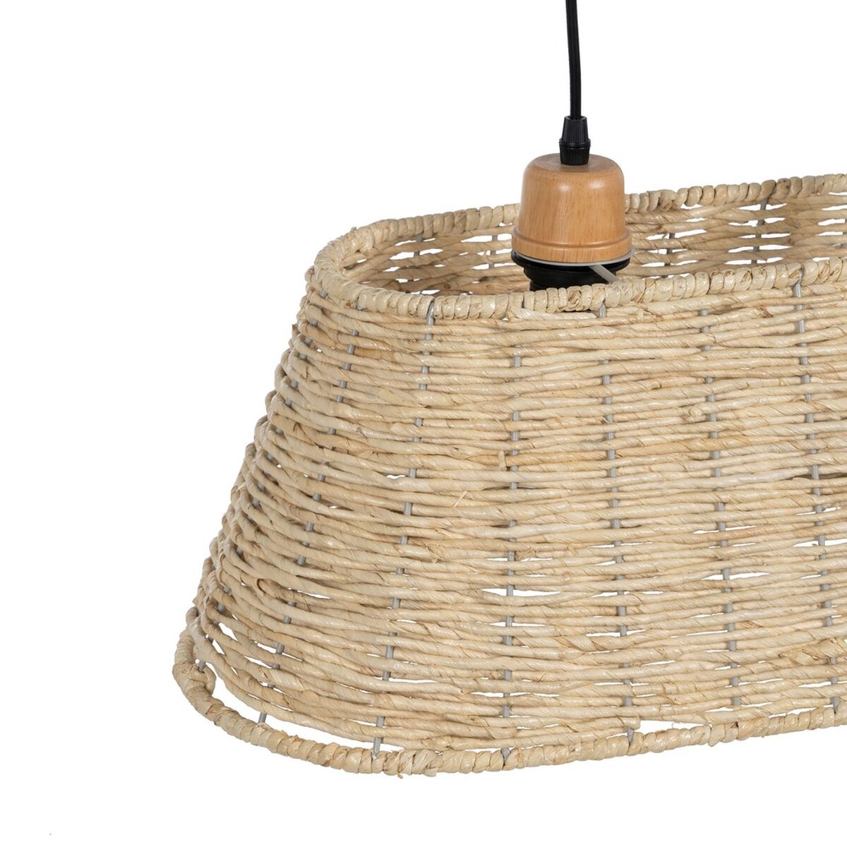 Lampadario Nero Naturale Ferro 220-240 V 77 x 27 x 92 cm