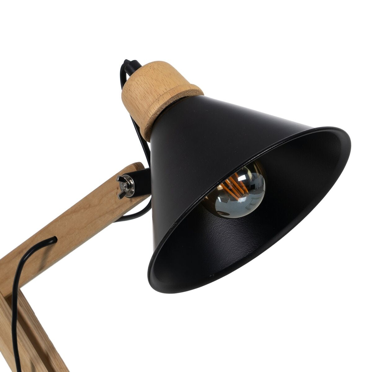 Lampada Nero Naturale Legno Ferro 60 W 39 x 19 x 55 cm