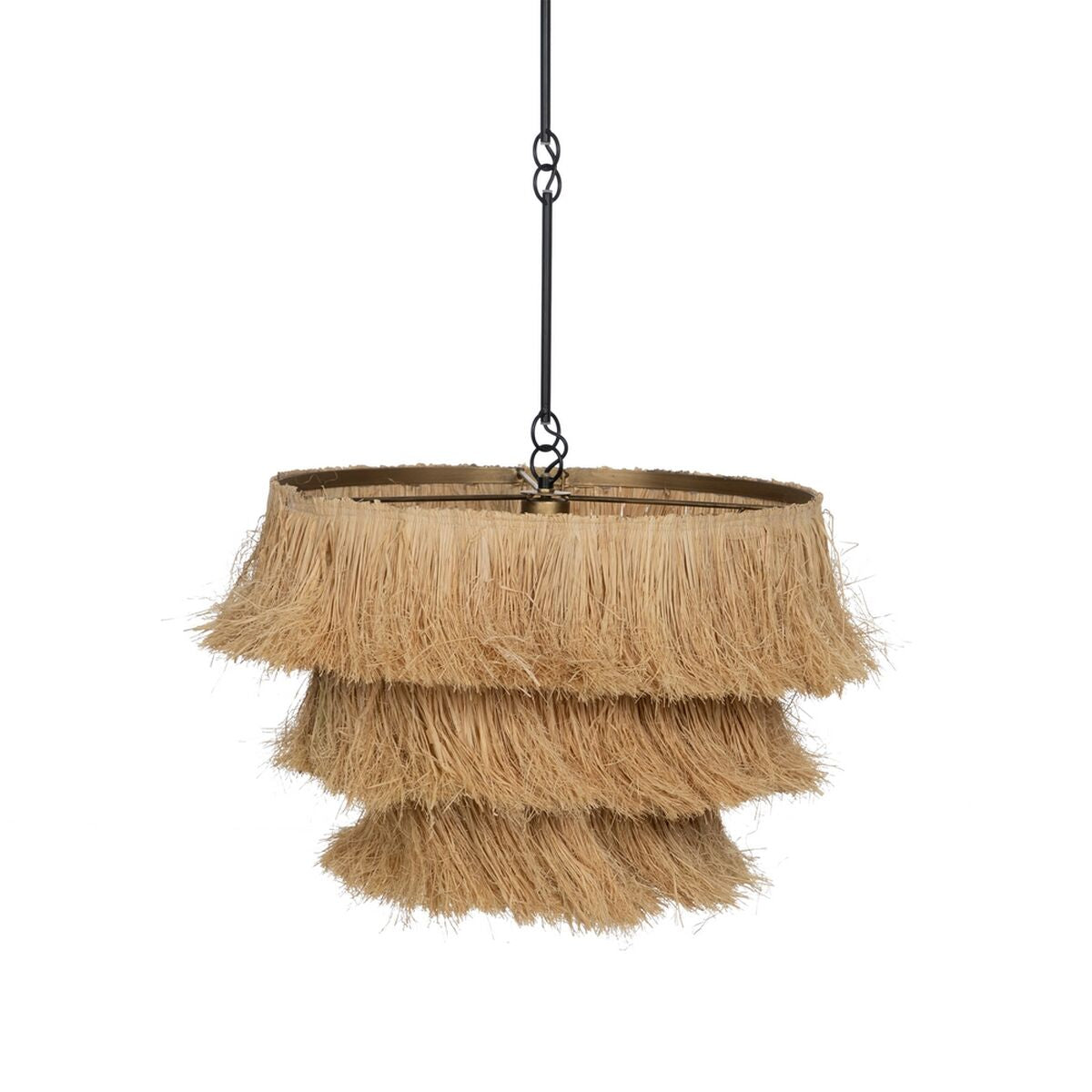 Lampadario Beige Naturale Metallo 48,5 x 48,5 x 42 cm