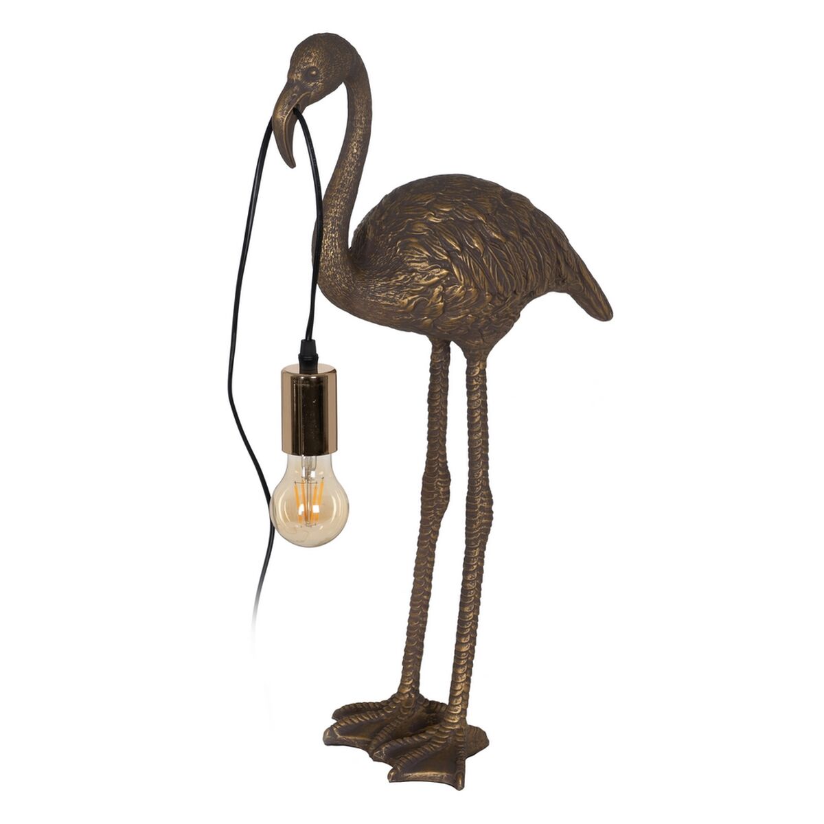 Lampada Flamingo Dorato Poliresina 40 W 37 x 19 x 59 cm