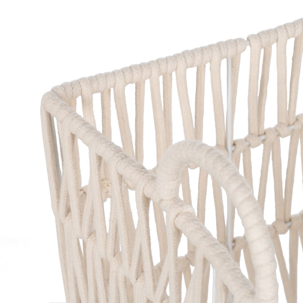 Set di Cesti Bianco Corda 45 x 35 x 36 cm (3 Pezzi)