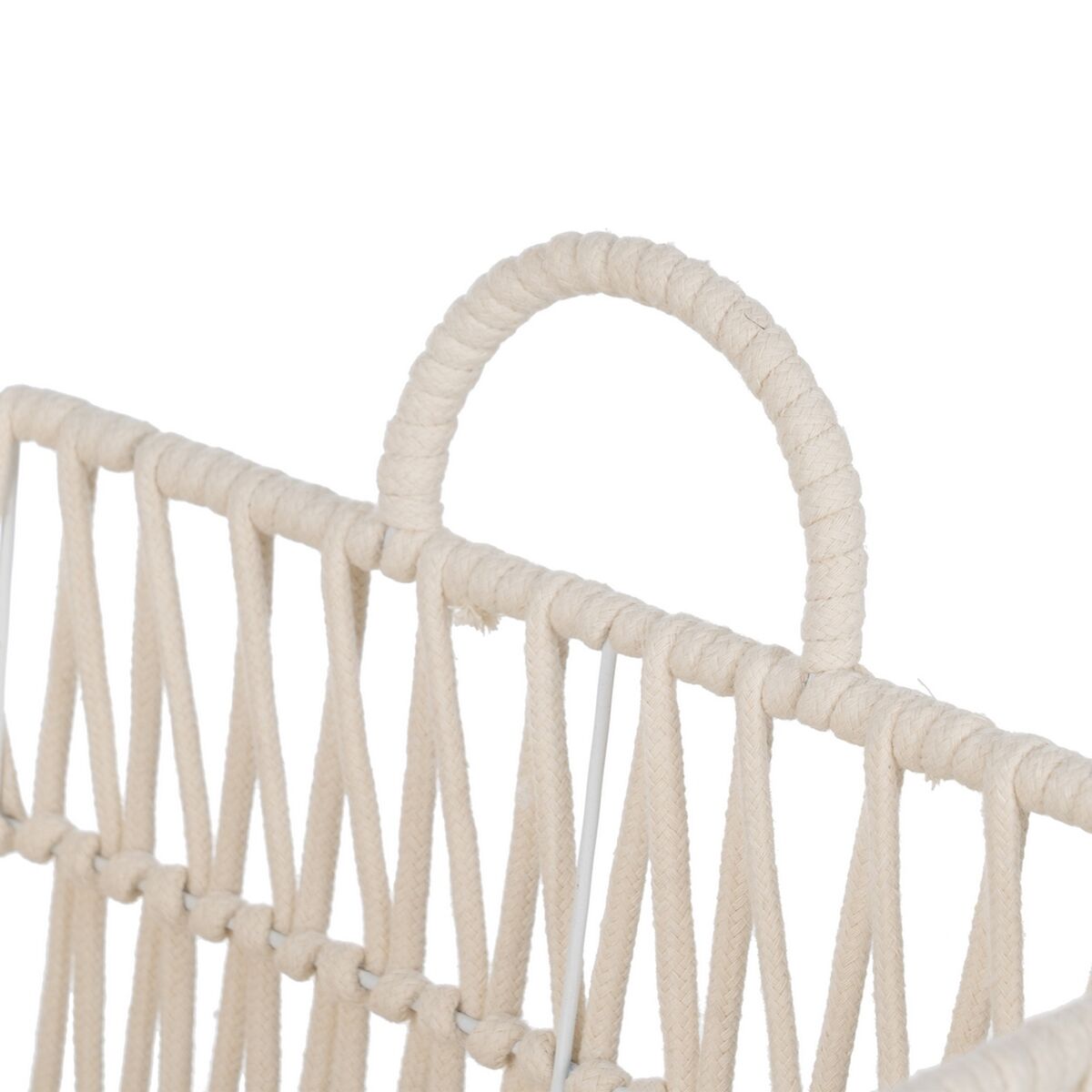 Set di Cesti Bianco Corda 45 x 35 x 36 cm (3 Pezzi)