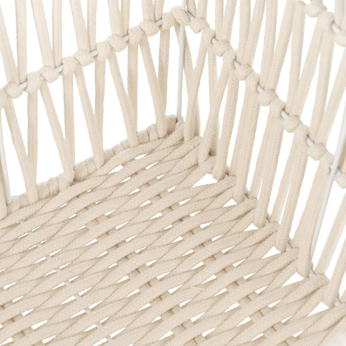 Set di Cesti Bianco Corda 45 x 35 x 36 cm (3 Pezzi)