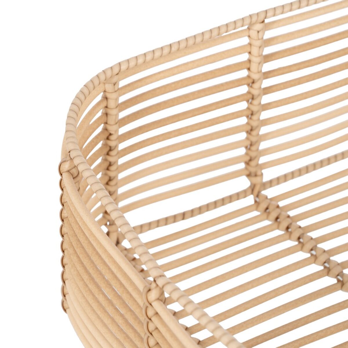 Set di Cesti Naturale Resina 40 x 30 x 13 cm (3 Pezzi)
