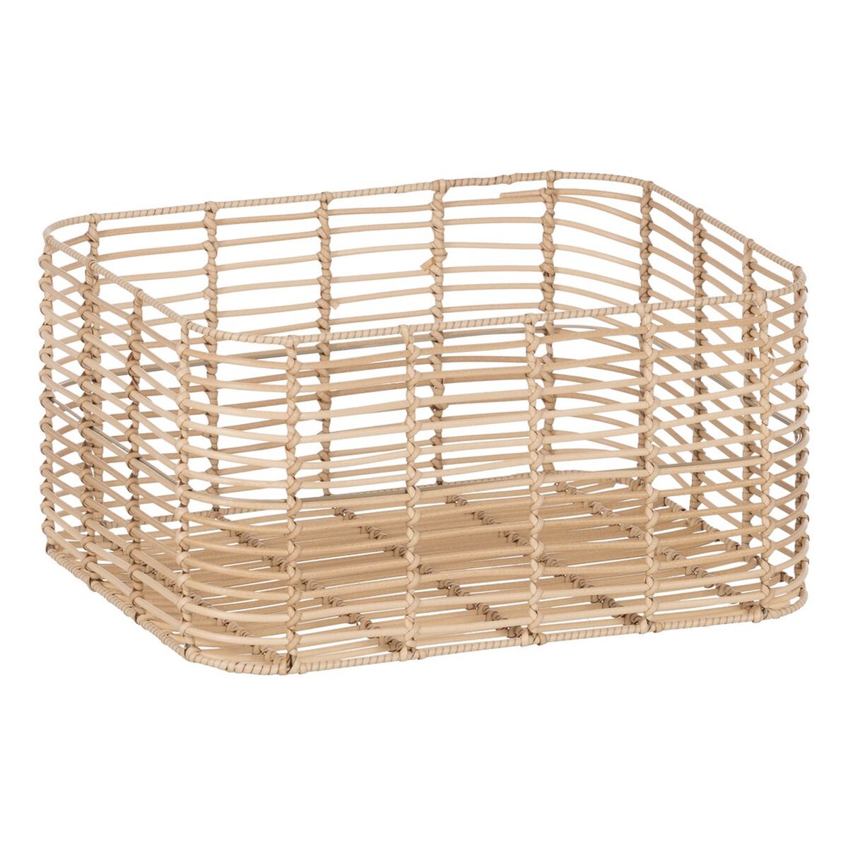 Set di Cesti Naturale Resina 46 x 35 x 23 cm (4 Unità)