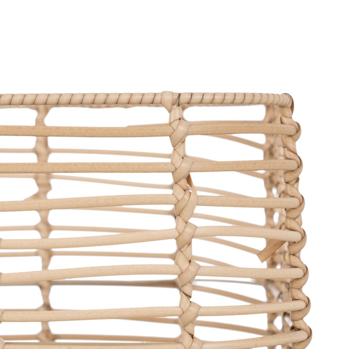 Set di Cesti Naturale Resina 46 x 35 x 23 cm (4 Unità)